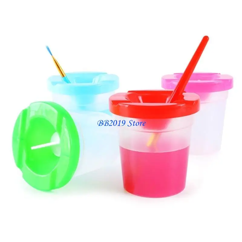 Q0KB Interactive Colorful Washing Cup Paint Tool Preschool Kids Supplies Creative Painting Supplies for Over 12 Mont