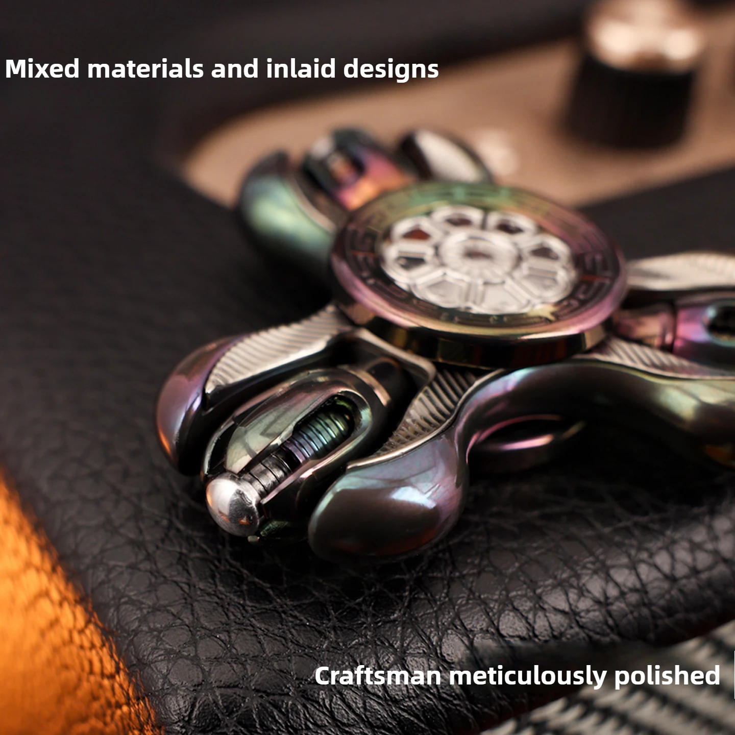 Red Horse EDC Demon-Slaying Prayer Wheel Mechanical Metal Armor-Opening Fidget Spinner Stress Relief Toy