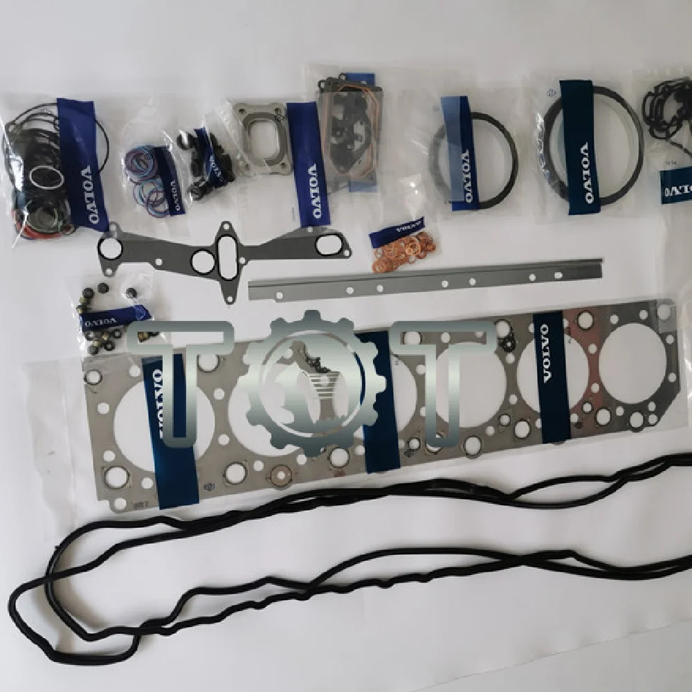 For Ec360 Ec460 Excavator Parts D12d Engine Full Overhaul Gasket Kit Cylinder Head Set Volvo