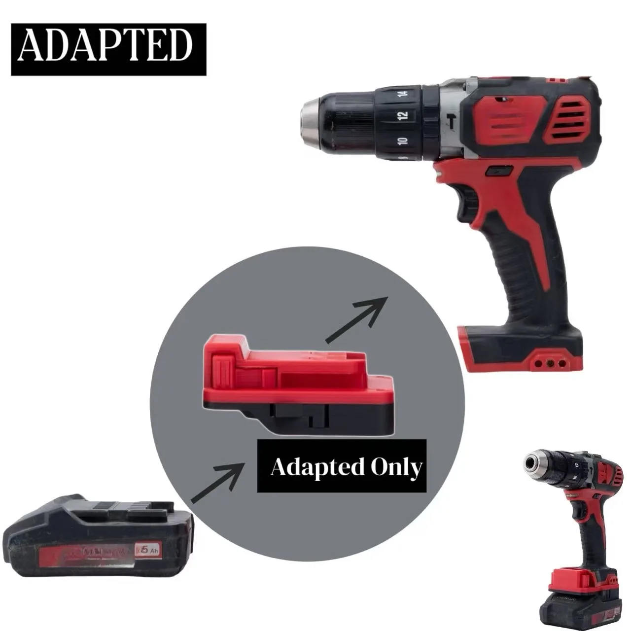 

DC Power Battery Converter for Metabo 20v Lithium to Milwaukee 18v Power Tool Converter(Not include tools and battery