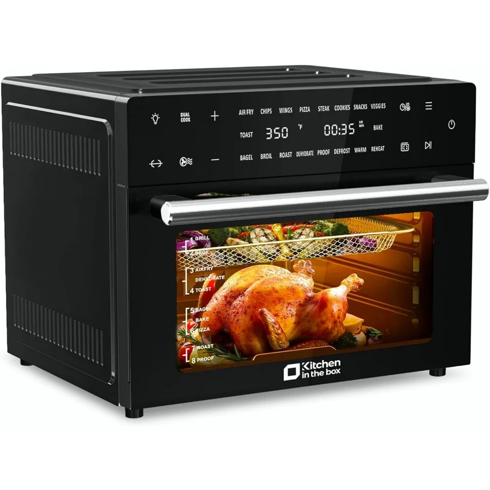 

Extra Large Toaster Oven Air Fryer Combo, 18-in-1 Convection Toaster Oven Countertop with Baking, Dehydrate and Rotisserie