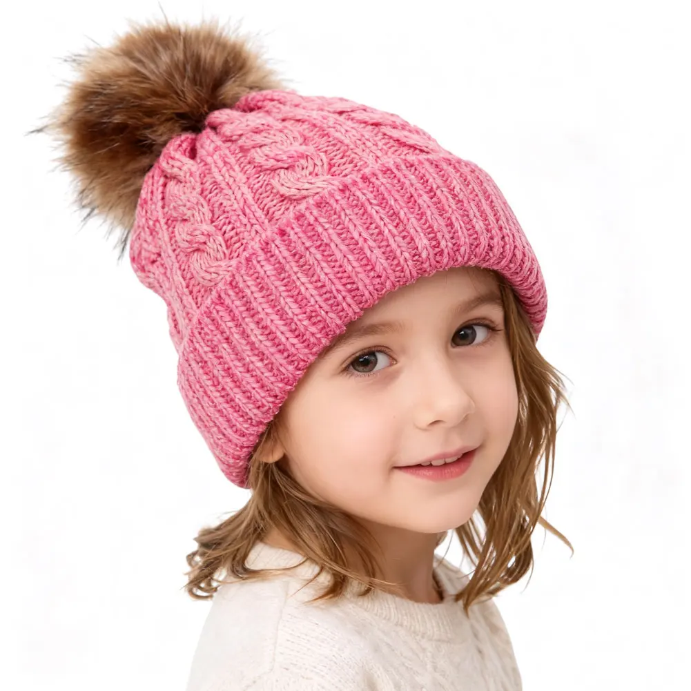 Conjunto de 3 piezas de colores mezclados y cálidos para niños de 3 a 12 años, gorro, bufanda, guantes, equipo cálido de tres piezas para clima frío