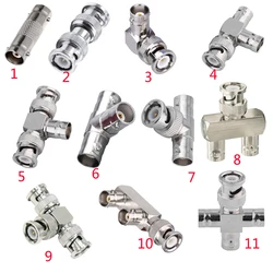 1PCS BNC Connector Q9 BNC To BNC Male Female 90 Degree Right Angle Tee Type 3way 4way Splitter 2x Double Male Female