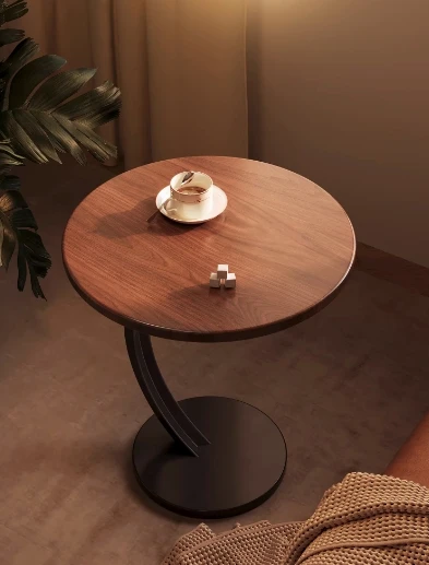 Sofa side cabinet, small coffee table, simple round table, balcony tea table