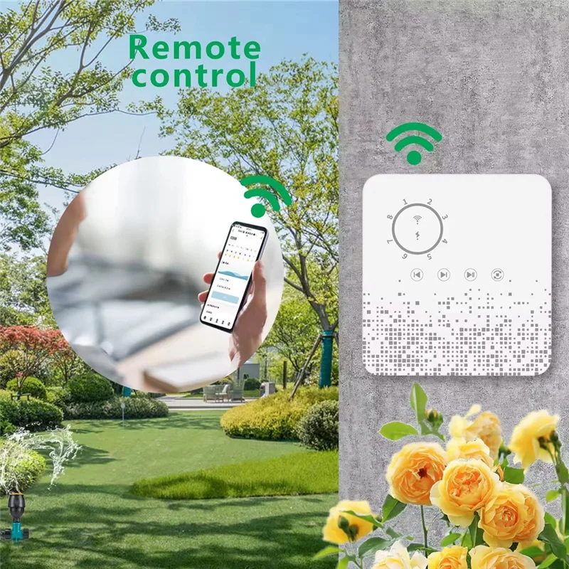 

A84X-Tuya Wifi Smart Sprinkler Controller Smart Sprinkler Timer Smart 8 Zone Irrigation Timer Work With Smart Home