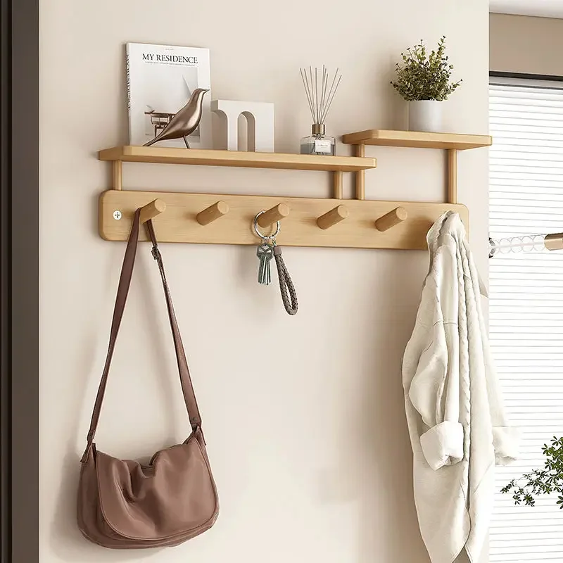 Wooden Storage Wall Rack Entrance Hall Hallway Corner Cheap Coat Racks Luxury Dress Mini Hanger Organizer Shelf Furnitures