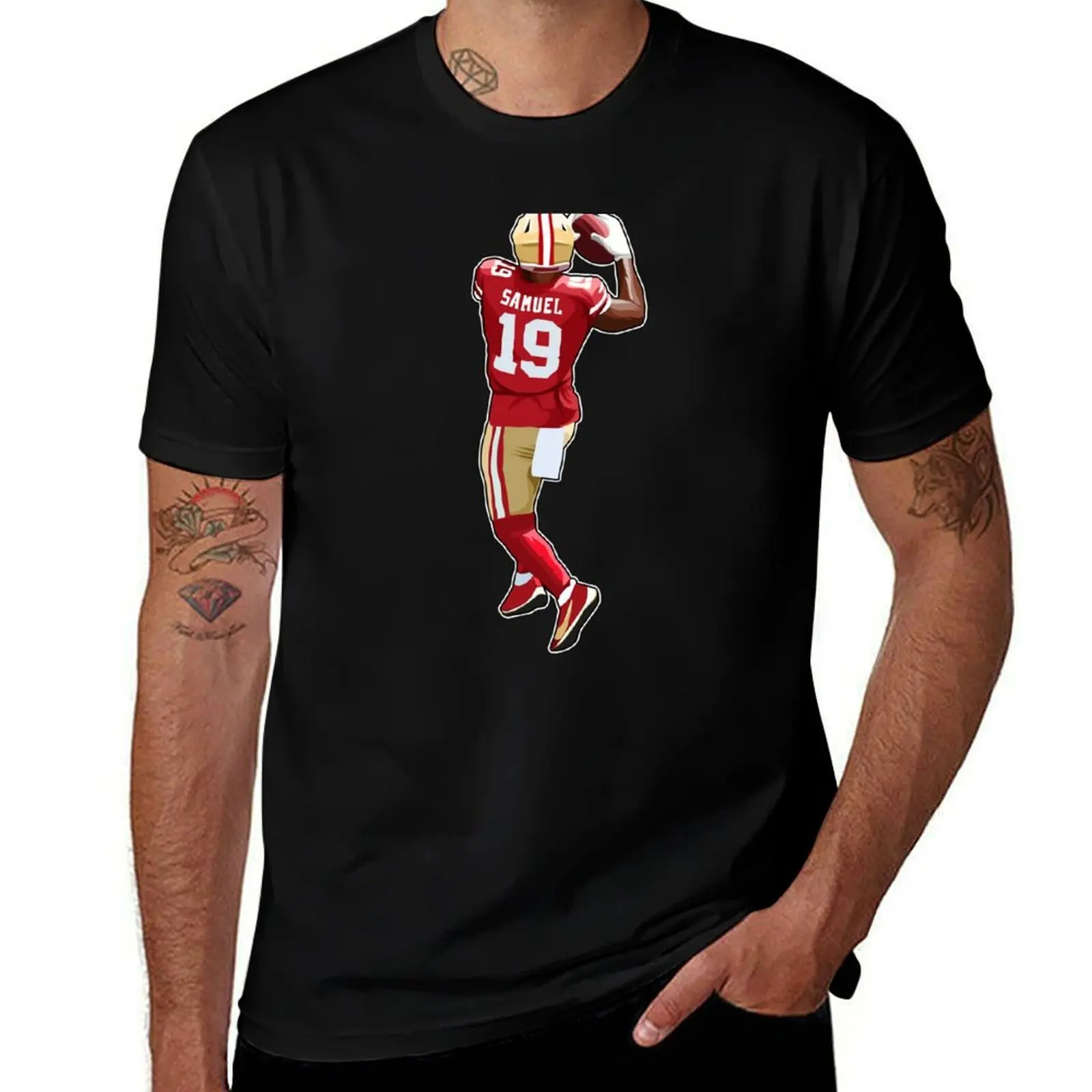 Deebo Samuel #19 Make A Catch T-Shirt Quick Dry Light Sports T-Shirt