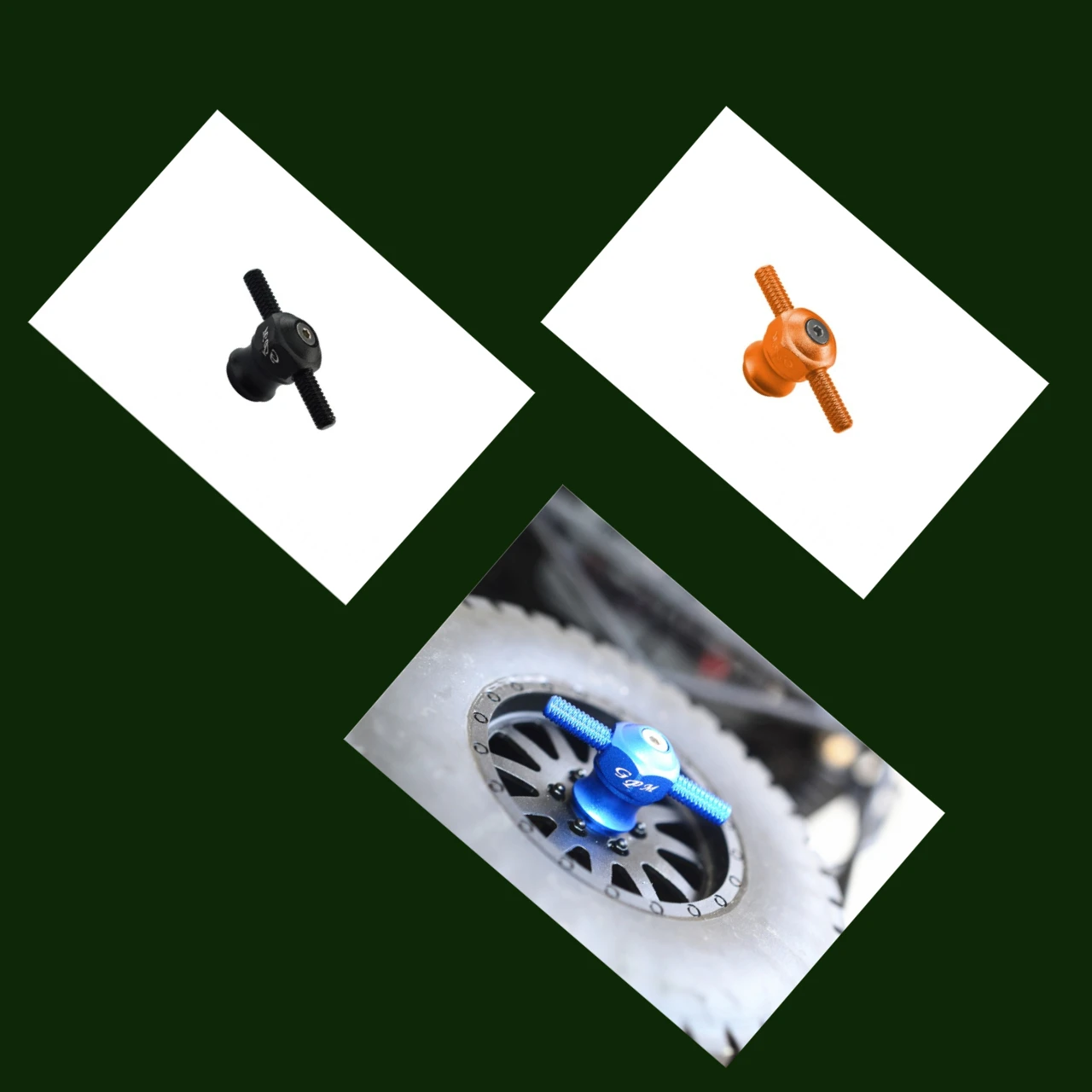 GPM ล็อคล้ออะไหล่อลูมิเนียมสำหรับ LOSI 1/10 บาจาเรย์ LOS230011