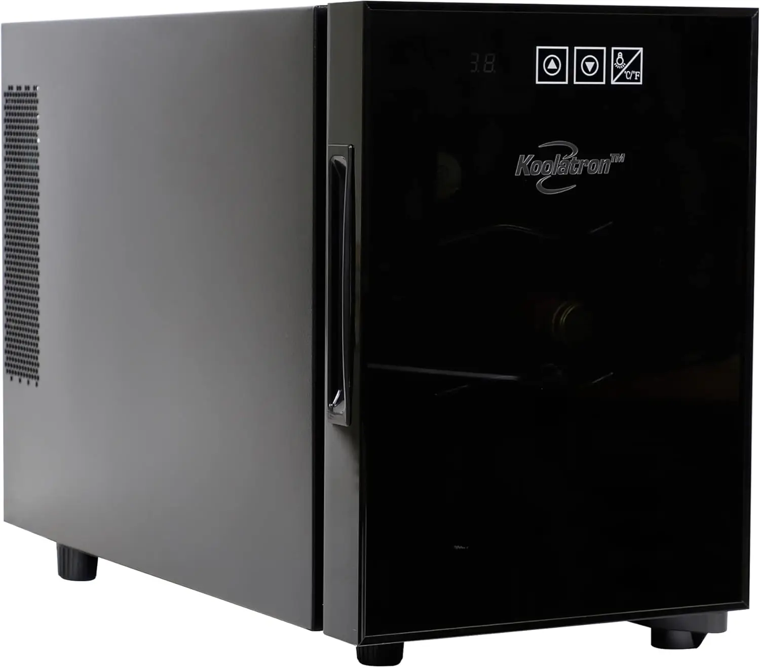 6 Bottle Refrigerator Black Thermoelectric Wine Fridge 0.65 cu. ft. (16L) Freestanding Wine Chiller Red White and Sparkling Wine