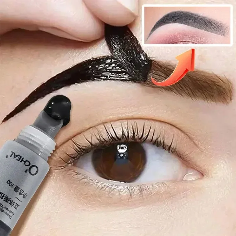 Wasserfestes, langanhaltendes Augenbrauen-Gel, semipermanente Farbe, schweißfeste Filmformung, Farbstoff – Augenbrauen-Creme-Tönung, kosmetisches Make-up