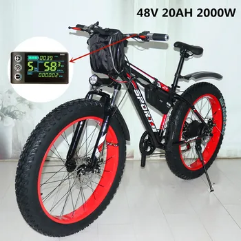 Image 1000W 2000W power mountain bike lithium electric bicycle 48V 20Ah electric bicycle eBike electric bicycle electric snowmobile