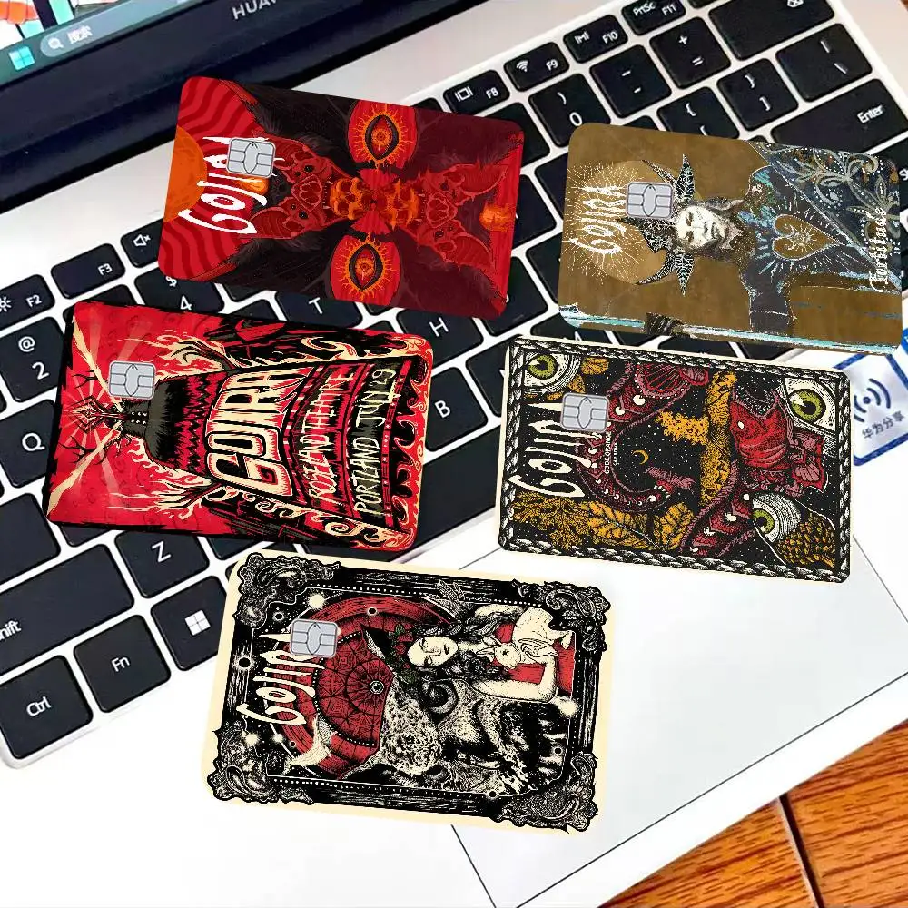 ملصقات جلدية لبطاقة الائتمان من Gojira Band لبطاقة نقل البنك VISA ملصق مضاد للماء هدية نسائية مضادة للخدش