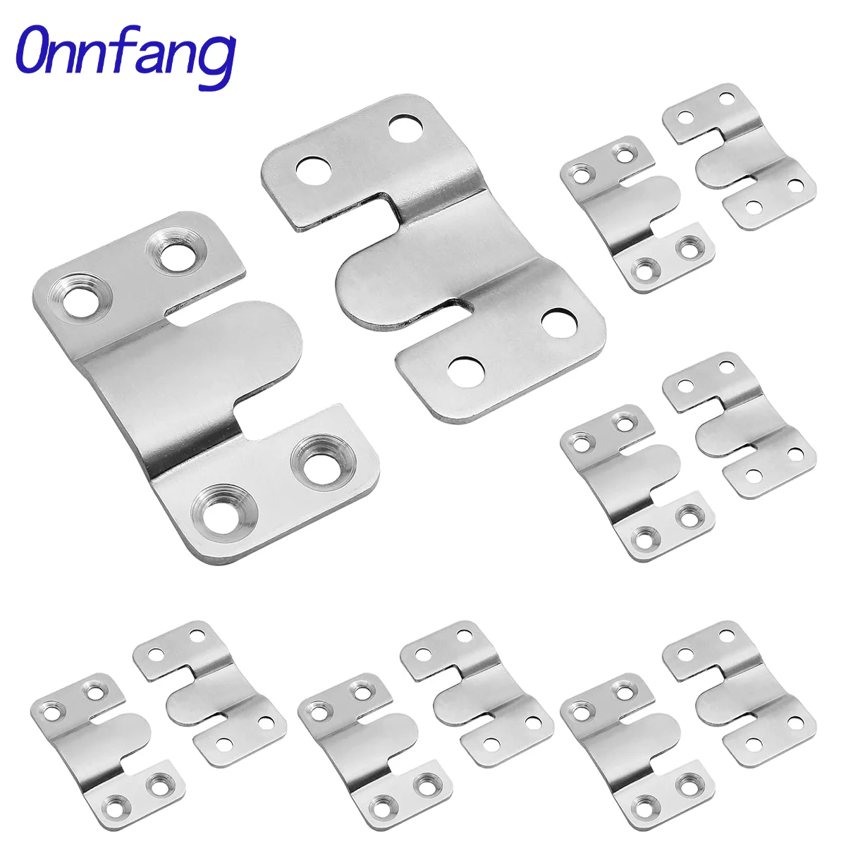 10PCS Stainless Steel Hook Buckles Hanger Hanging Connecting Photo Interlock Hanging Buckle Hook Furniture Hardware