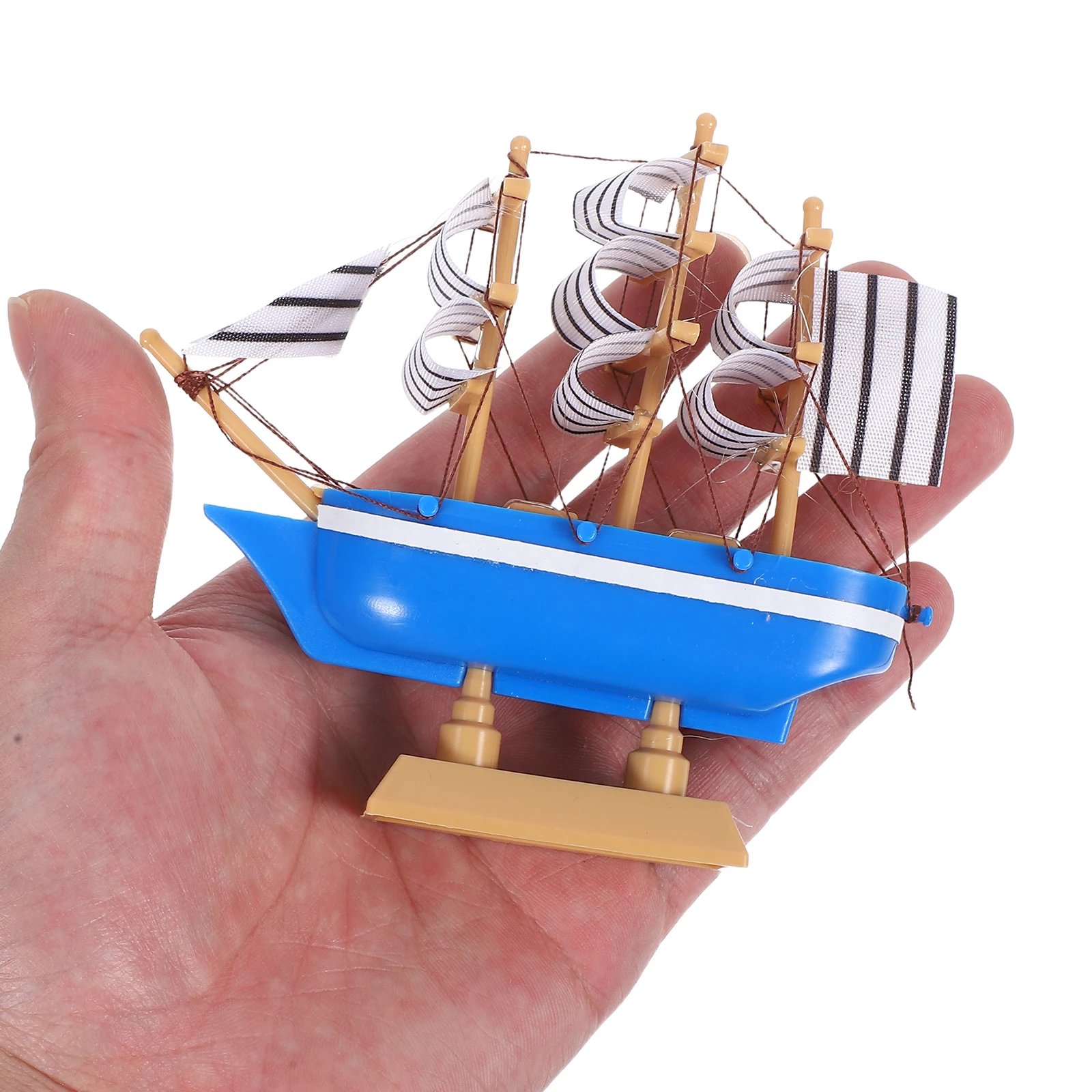 

Sailboat Cake Topper Mediterranean Style for Cruises Beach Wedding Decor Nautical Theme Baking Decoration ABS Safe