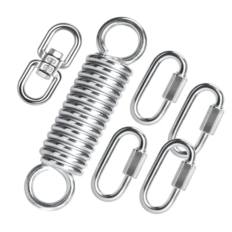 Swing Spring para cadeira suspensa, capacidade de carga de 250kg, 1 Snap Hooks, gancho giratório de 360 °, rede, ioga