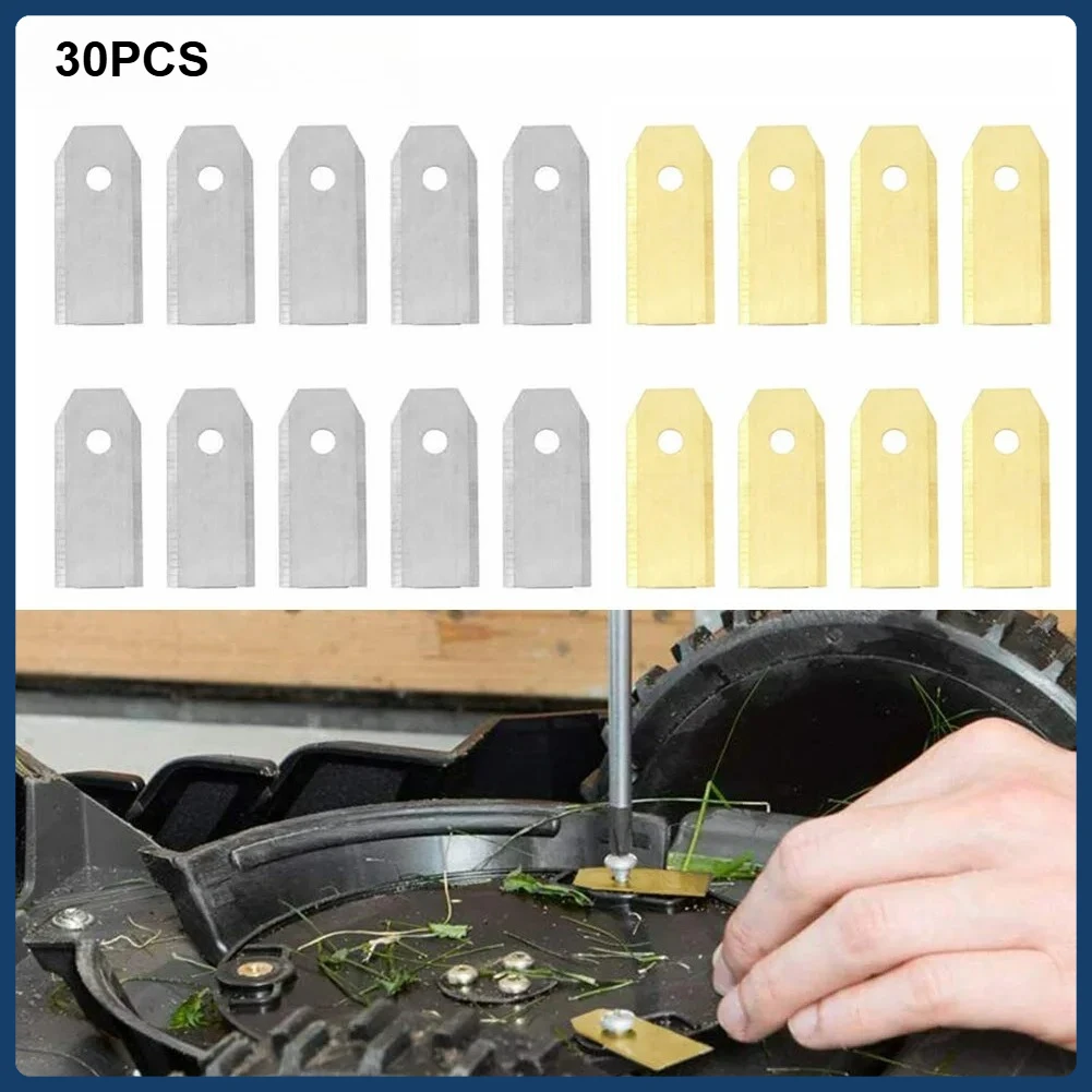 

30PCS Stainless Steel Blades Cutting 43mm For Robotic Lawn Mowers Accessories Garden Power Tool Parts Lawn Mower Blade