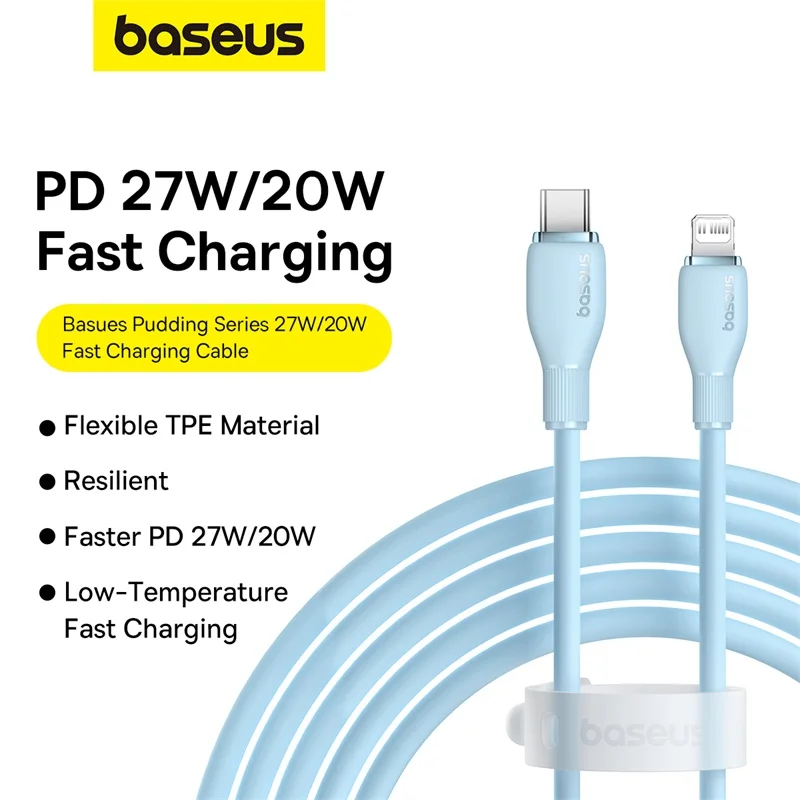 Кабель Baseus USB C для iPhone 14 13 12 11 pro Max XS 20 Вт, кабель для быстрой зарядки типа C, провод даты для iPad Macbook TPE