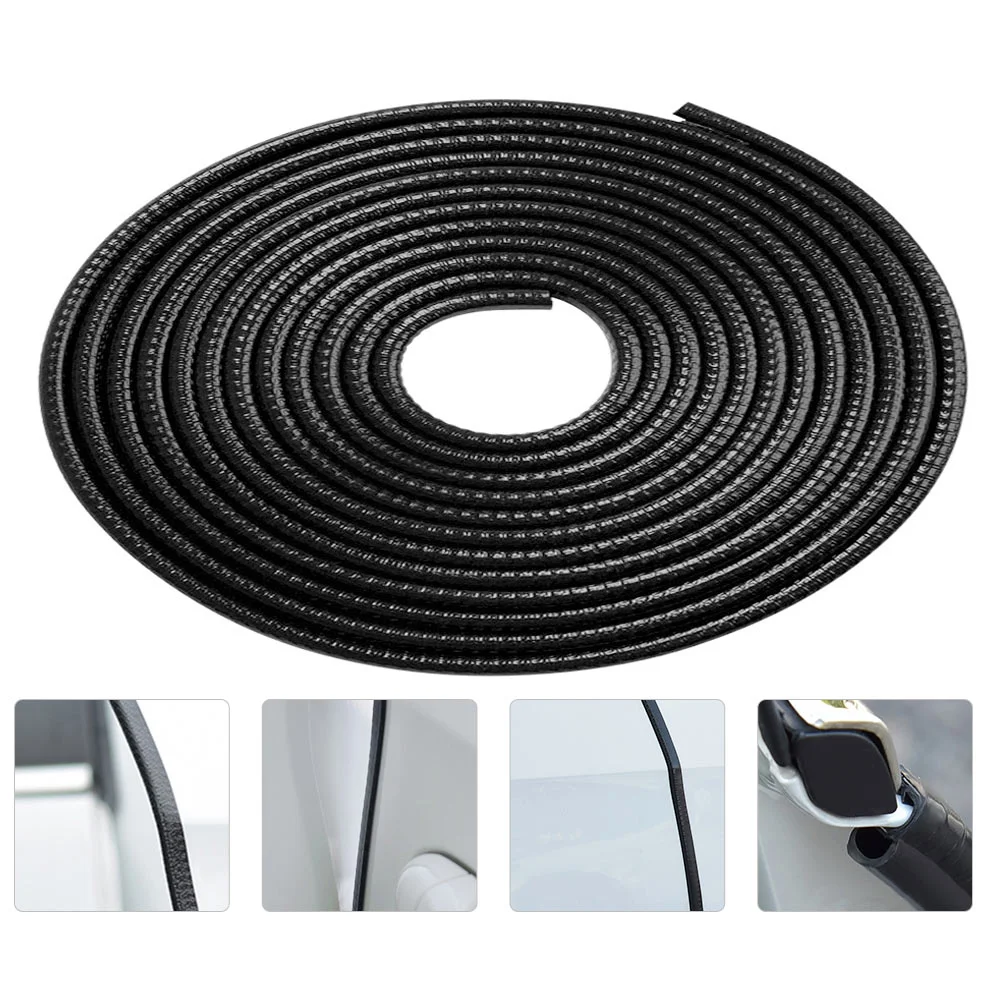 

PVC Iron Car Door Seal Strip Scratch Resistant Tape Weatherproof Sound Insulation Rubber Seals Easy Install Anti Collision Trim