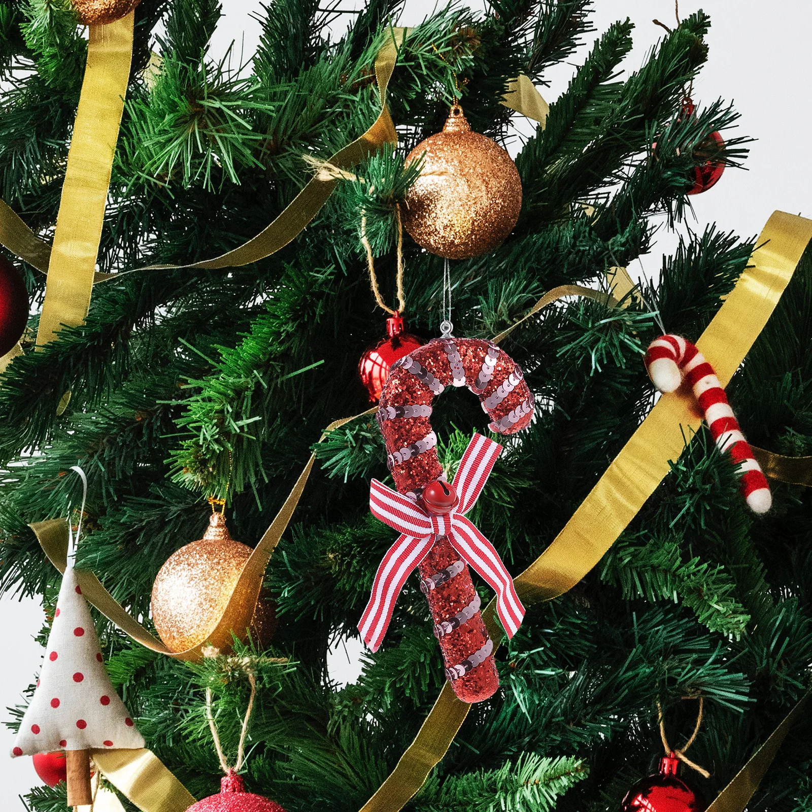 

Candy Cane Christmas Ornament Hanging Decor Lightweight Xmas Tree Pendant Indoor Outdoor Christmas Candy Cane Decorations