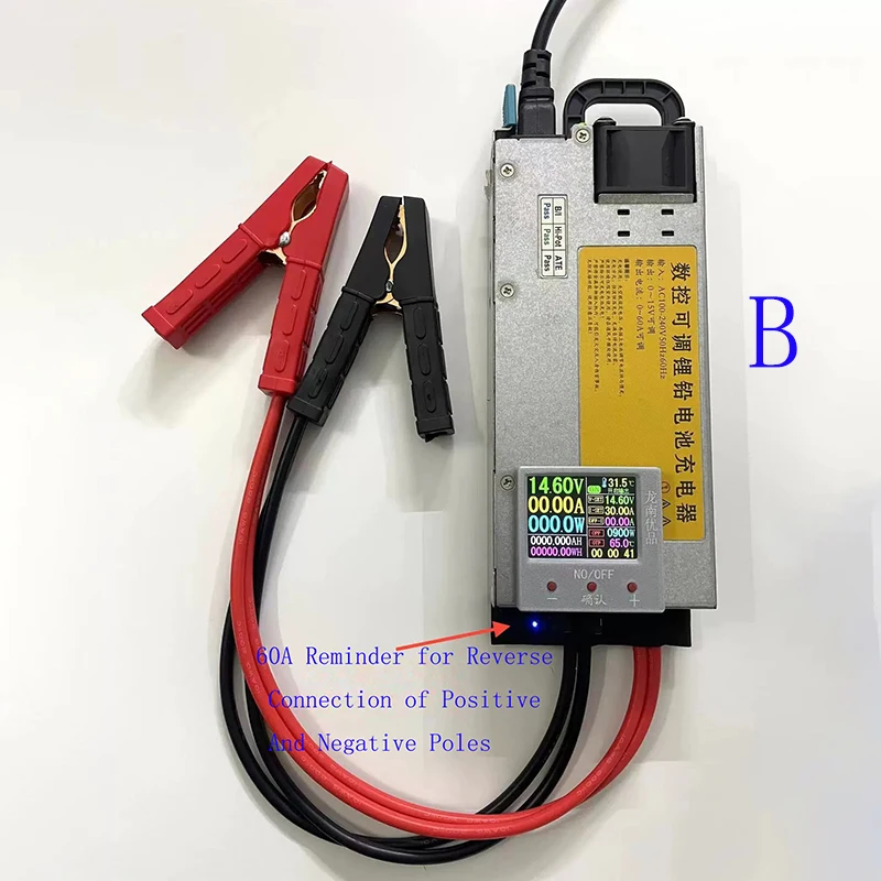 

Auto Caravan Adjustable Charger 14.6V 60A 100A Lithium Polymer For Lithium Ion Battery Lead Acid Battery With Pilot Lamp