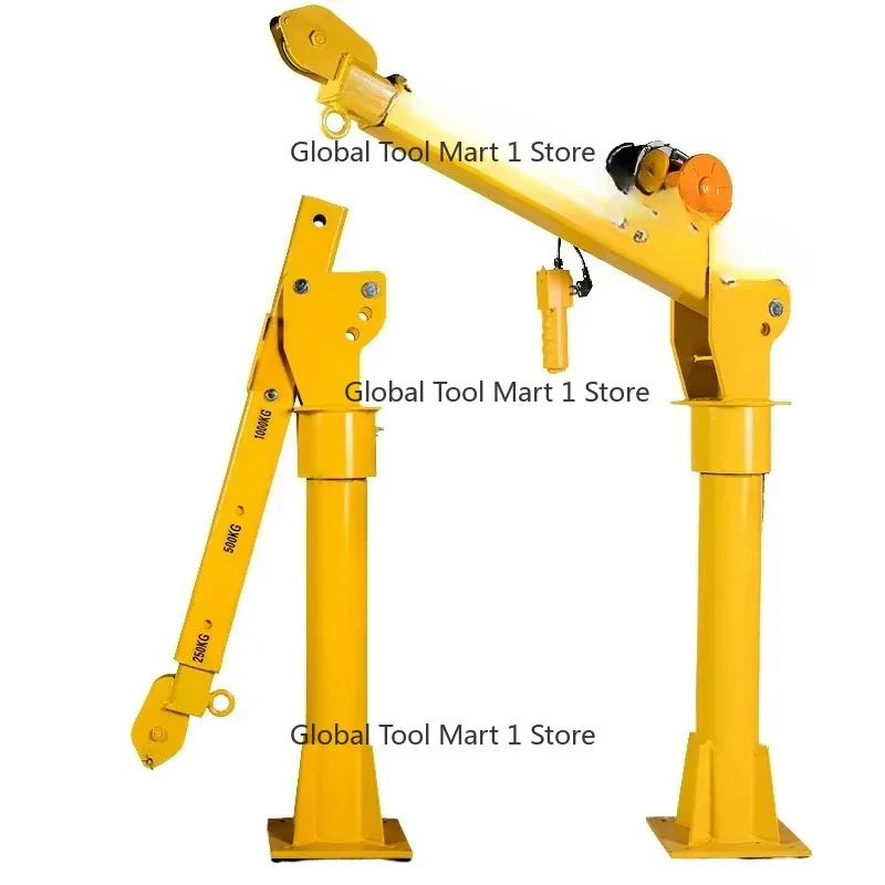

Factory direct sales custom 500kg davit wire rope sling small mobile steering knuckle boom household new steel