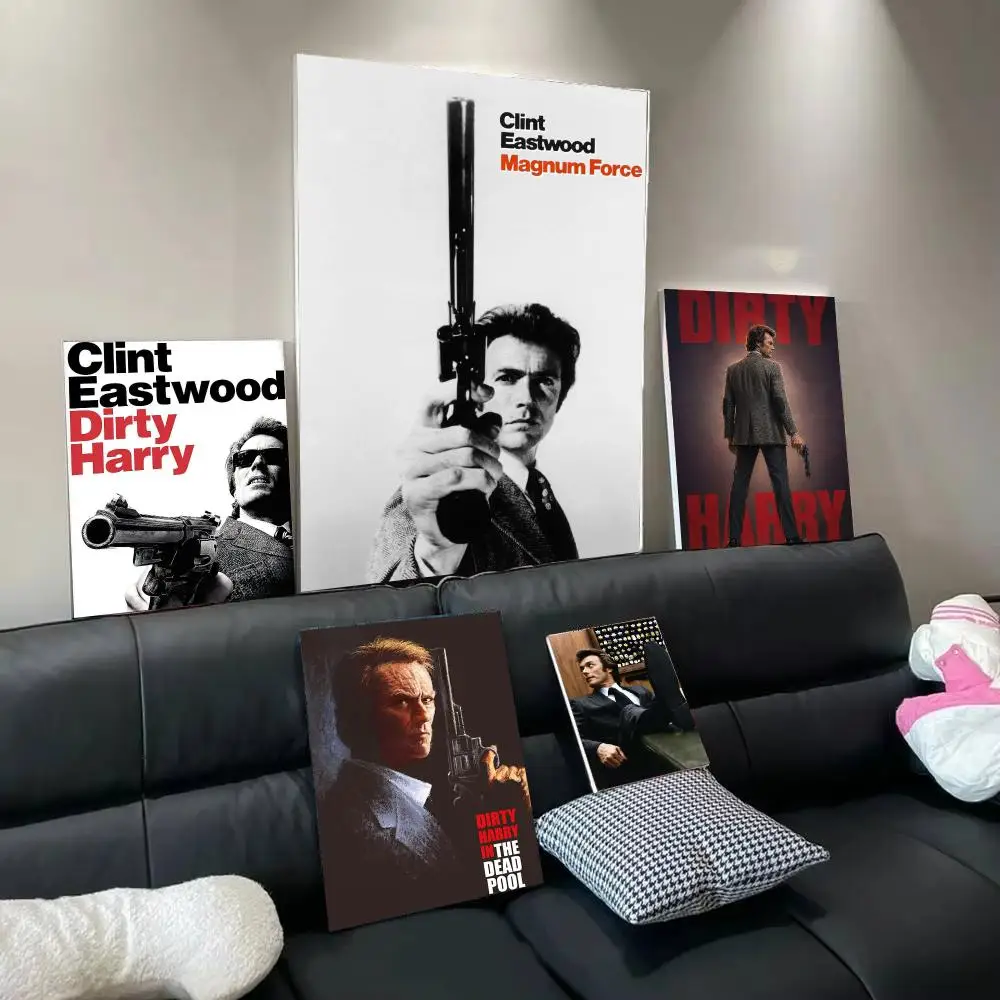Movie D-Dirty Harry Poster Modern  Wall Art Aesthetic Minimalist Bedroom Decor Cafe Home Gift