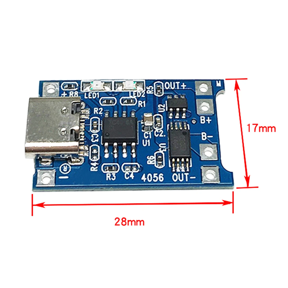 Type C Micro 5V 1A 18650 TP4056 Lithium Battery Charger Module Charging Board With Protection Dual Functions 1A for DIY Charger