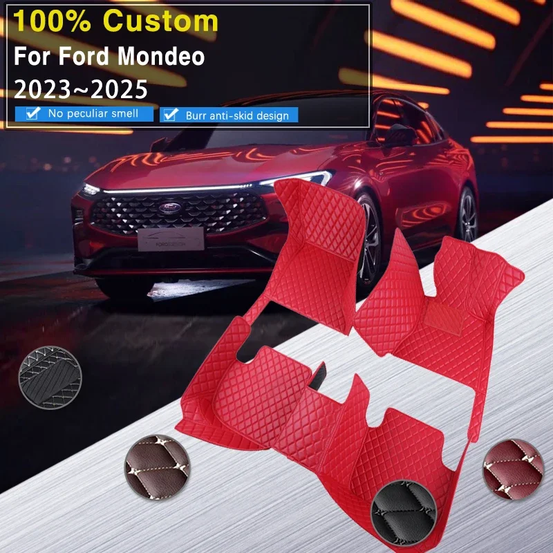 

Качественные роскошные автомобильные коврики для Ford Mondeo Taurus MK5 2023 2024 2025 водонепроницаемые подушечки для ног коврики автомобильные аксессуары
