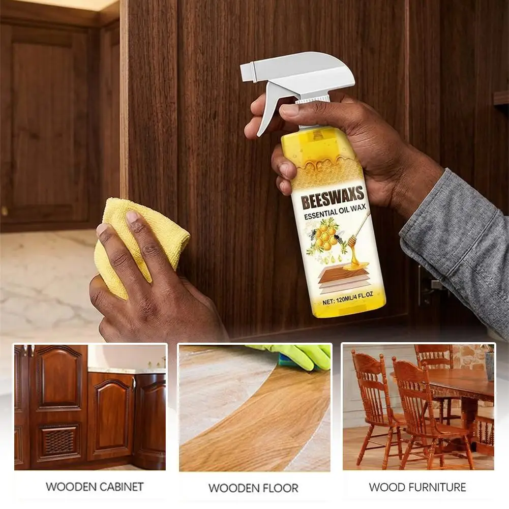 Wood Polish Spray Furniture Scratch Repair Floor Seasoning Wax Wood Care Natural Shine Waterproof Non Greasy