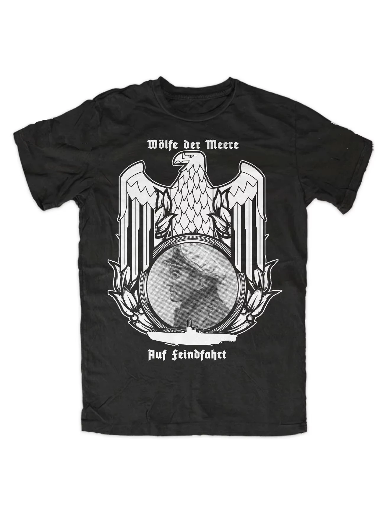 تي شيرت U-Boot U47 Typ VII B Stier، Marine Wh 2.Sawfish Wolves of The Seas. قسط القطن قصير الأكمام س الرقبة رجل تي شيرت جديد #2