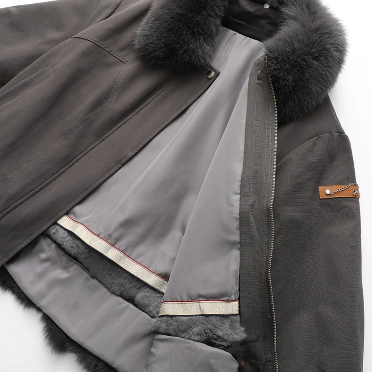 Etam 2024 hiver nouveau Sle femmes fausse fourrure Jaet réel col de fourrure détachable en cuir fourrure intercé ort matelassé manteau