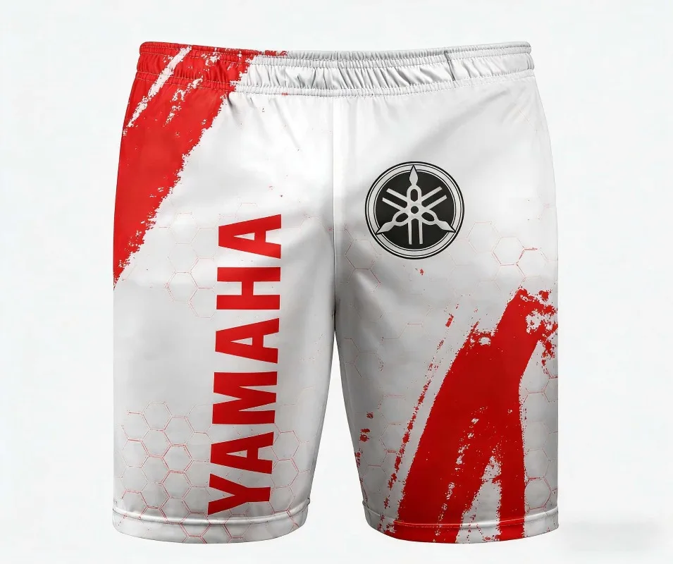 Summer 2026 Hot Selling Yamaha Fashion Trend Red and White Shorts Men and Women Personalized Casual Motorcycle Riding Clothes