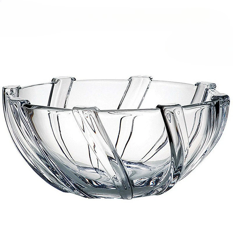 

Crystal glass household fruit plate, candy dried fruit snack fruit bucket