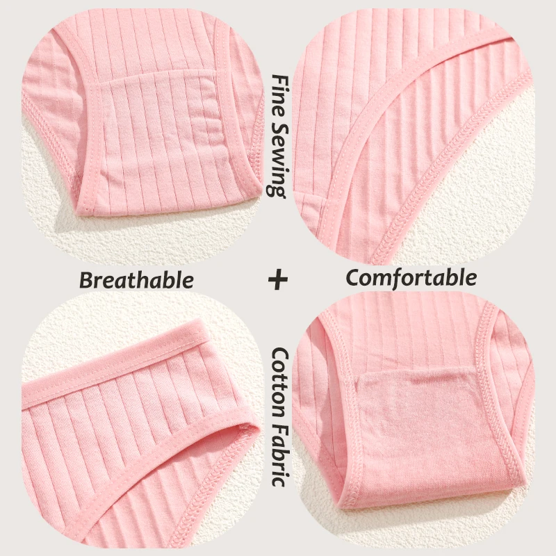 7PCS Women's Seamless Cotton Panties Ladies Low Rise Stripe Underwear Elastic Comfortable Cotton Briefs Breathable Sexy Lingerie - Image 5