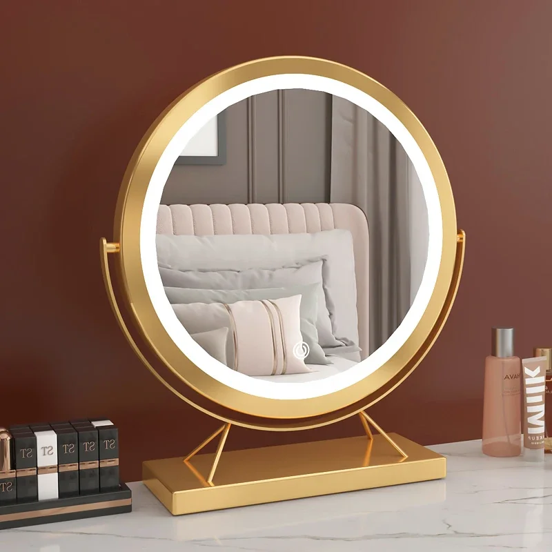 Luxury Dressers Makeup Mirror Design Creative Industrial Rotating Vaniti Mirror Bathroom Metal Deko Wohnzimmer Room Decoration