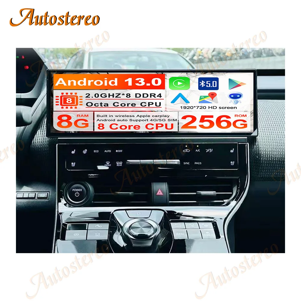 Android 13 14.9 3K CarPlay For Toyota BZ4X 2022 2023 2024 Car Radio GPS Navigation Head Unit CarPlay Radio Multimedia Player