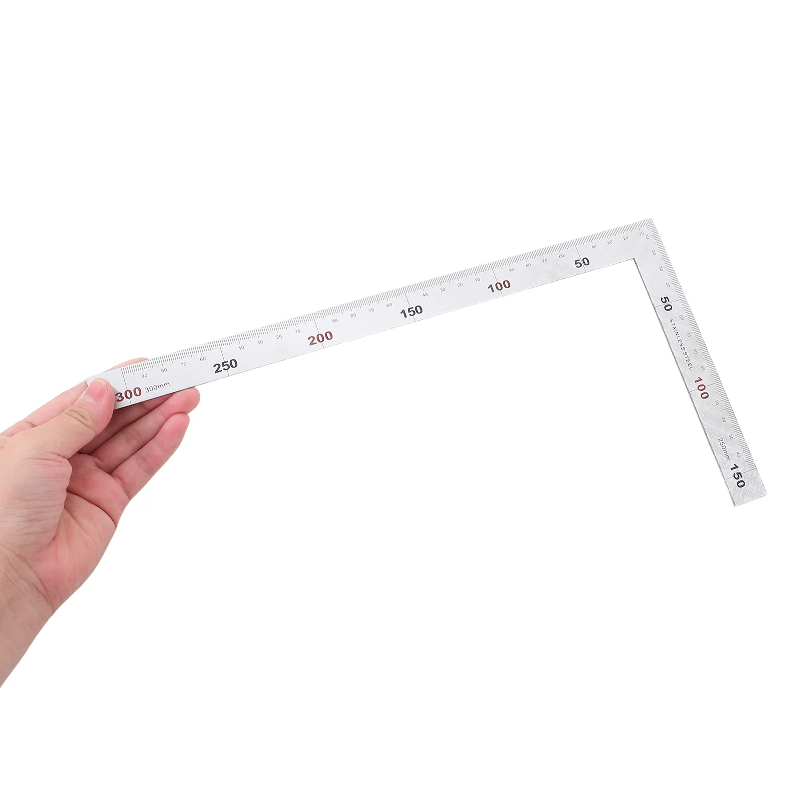

2pcs Stainless Steel L Square 90 Degree Right Angle Tool Woodworking Framing Ruler High Visibility Scale Durable Accurate