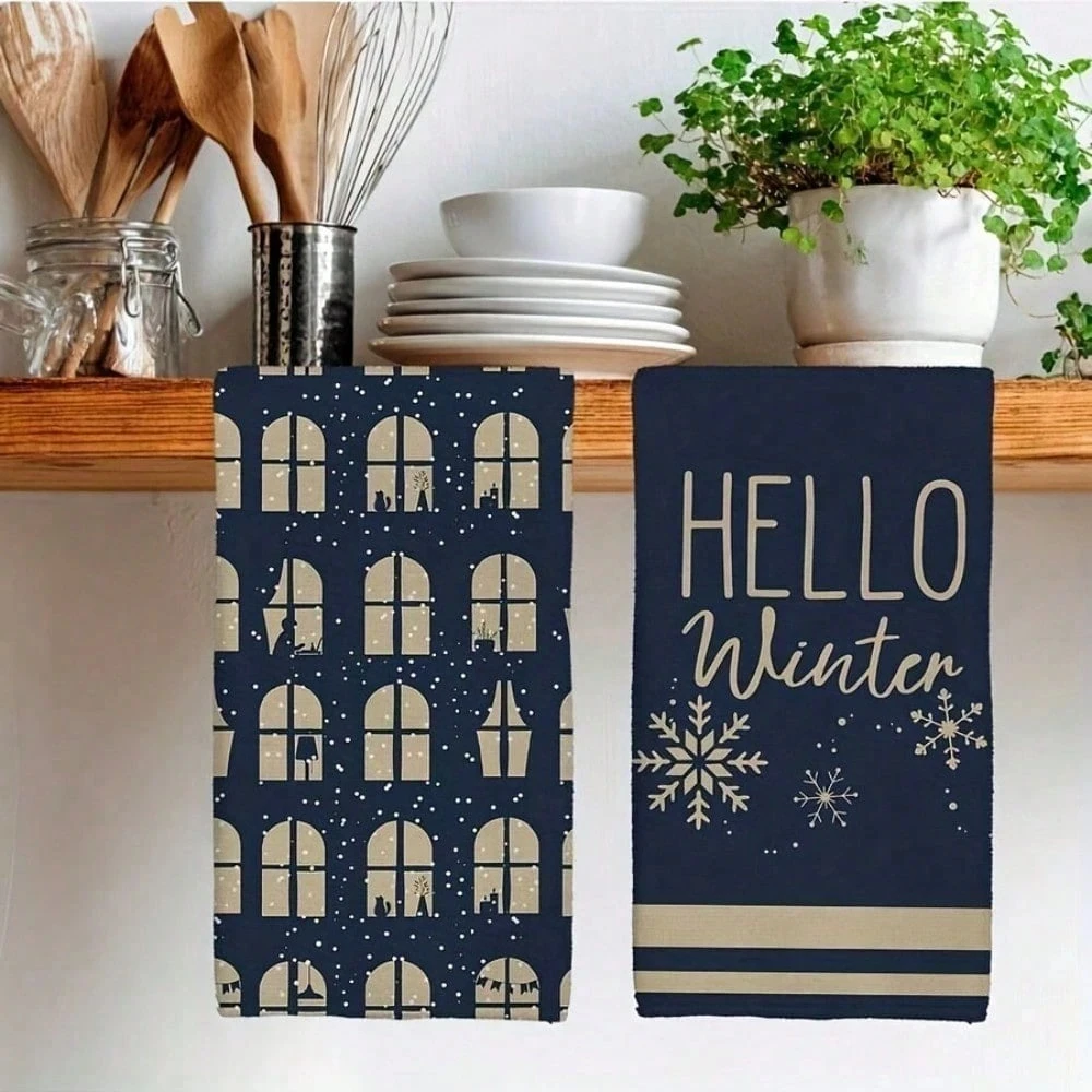 2-Pack Navy Blue Towels | 