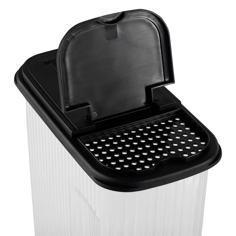 حاوية تخزين الحبوب 4QT مع غطاء صنبور منظم مطبخ محكم للسلع الجافة من البلاستيك الشفاف