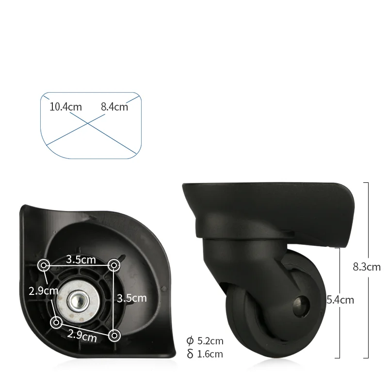 Suitable for Samsonite 06Q Universal Wheel 2PCS Wheels for Suitcase Luggage Accessories Replacement Spare Parts Mute We