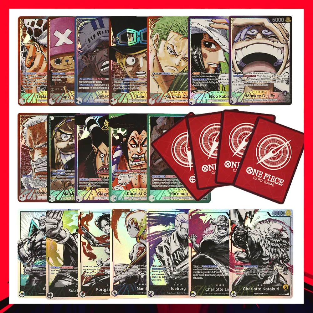 One Piece OPCG English Version Proxy Cards Charlotte Lucci Arlong Iceburg Ace Anime Collectible Game Cards