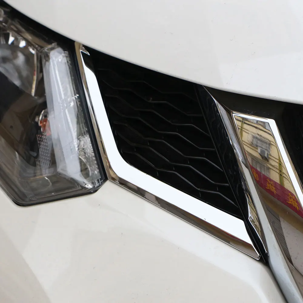 

For Nissan X-trail T32 2014-2016 Hood Trim Strip Mesh Front Cover Bright Strip Car Exterior Modification Accessories