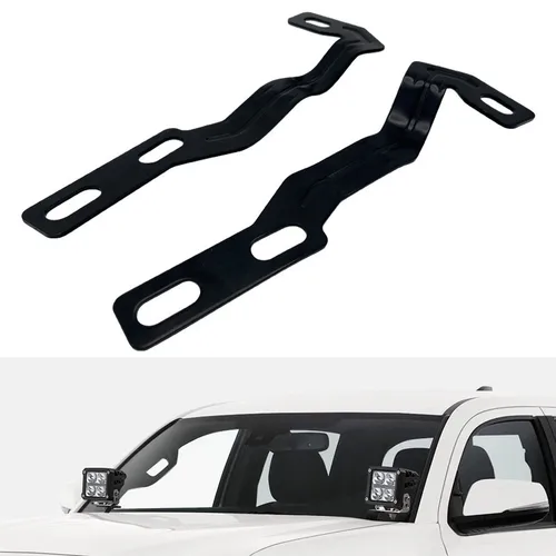 Soporte de montaje de luz LED con bisagra de capó para Toyota Tacoma 2016-2021, soportes de montaje de luz de trabajo para capó todoterreno de tercera generación