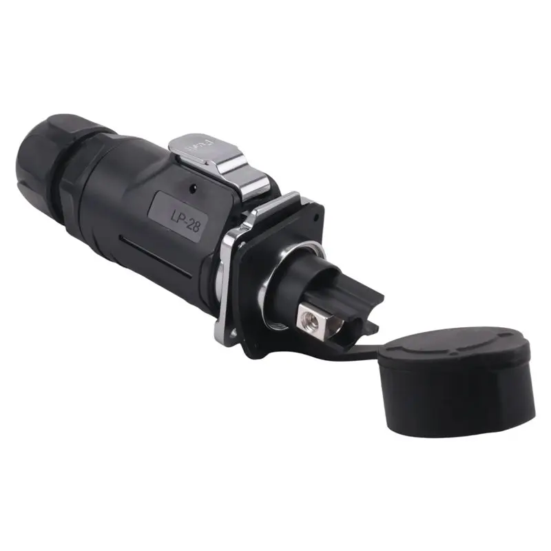 

ABRU-50A Высокопрочный промышленный разъем Винтовая клемма для проводки 2-контактный водонепроницаемый круглый адаптер для электрического кабеля