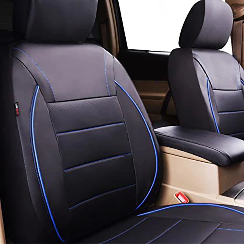 PU-Leder-Autositzbezüge für 5-Sitzer, Auto-Inteior-Zubehör, Sitzschutz, Kissen für Auto, SUV, universell – Detail 15
