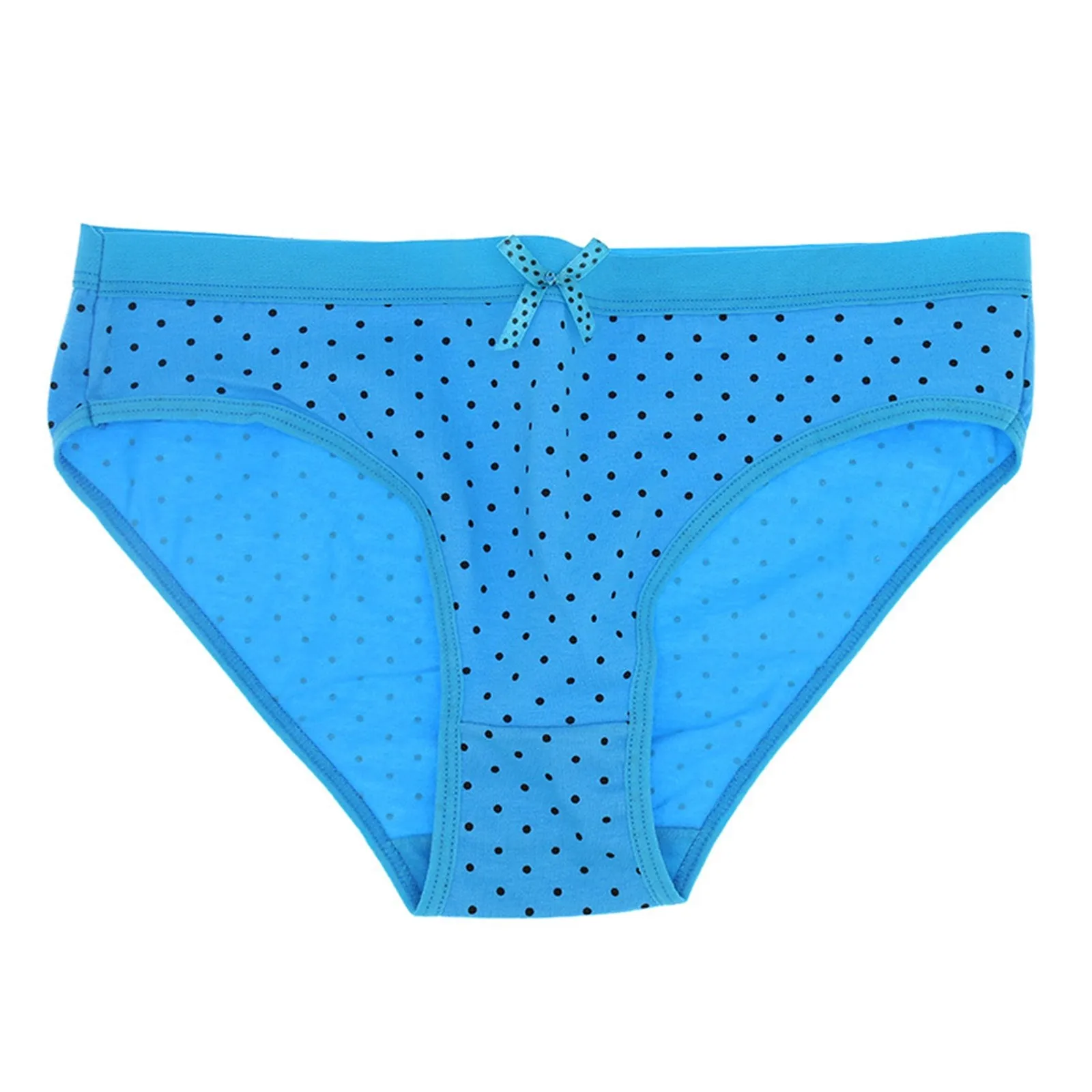 Female Women Cotton Basic Underwear Bikini Polka Panties Vs Panties Set