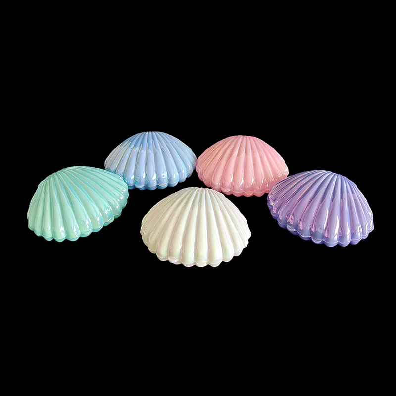 1Pc Cute Shell Plastic Candy Box MakeUp Jewelry Storage Boxes Wedding Birthday Baby Shower Gift Box Party Favor Decor