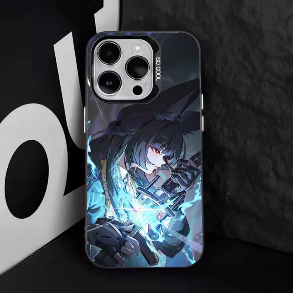 حافظة هاتف H-Hoshimi M-Miyabi ZZZ لهاتف iPhone 17,16,15,14,13,12,11,Pro,Max,Plus,E,Air,Mini Black Tpu