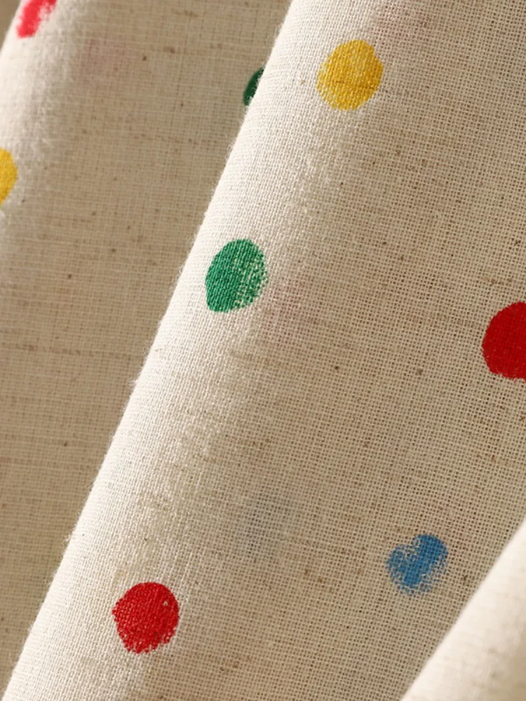   Polka Dot irt Dr feminino primavera verão solto ajuste comprimento médio longo Sve Sweet Sle Faion japonês