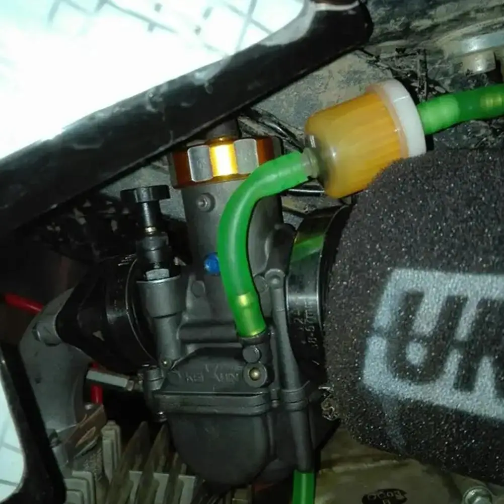 

Бензиновый топливный кран для мотоцикла, клапаны включения/выключения + масляная трубка + масляный фильтр, линейный кран, пит-байк, квадроцикл, UTV, скутер